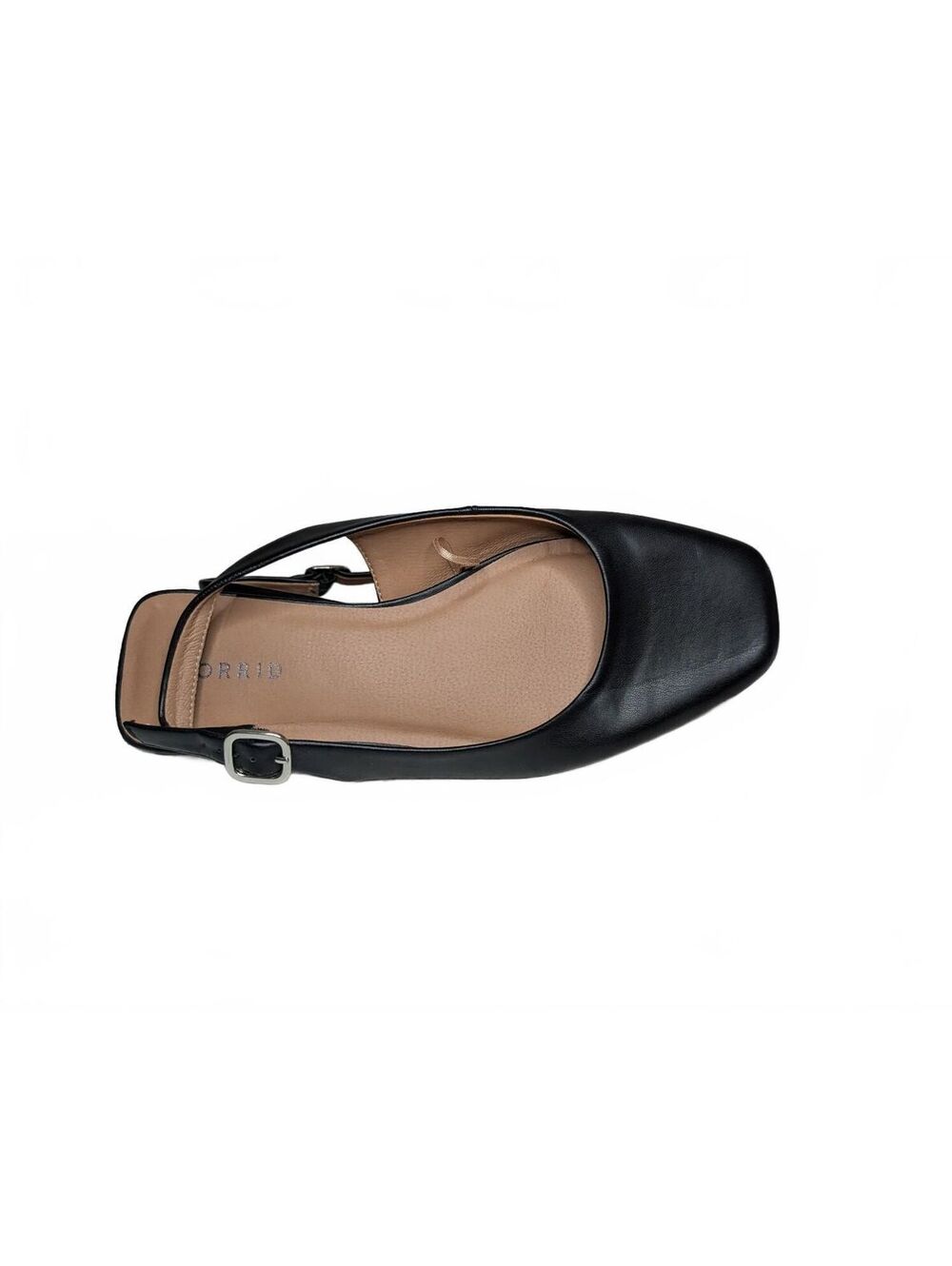Torrid Black Square-Toe Slingback Flats Wide Width 10WW